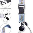 ID Badge Holder with Lanyard Retractable Badge Reel, Inspirational Quote Lanyards for Id Badges Vertical Id Protector Badge Clip for Women Friends Nurse Doctor Teacher Office Gifts (Blue Marble)
