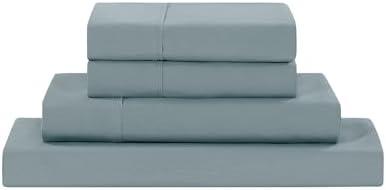Modern Threads Soft Microfiber Solid Sheets - Luxurious Microfiber Bed Sheets - Includes Flat Sheet, Fitted Sheet with Deep Pockets, & Pillowcases Ocean Queen