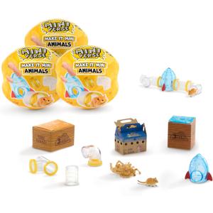 MGA's Miniverse Make It Mini Animals Series 2 (3 Pack) Mini Collectibles, Blind Pack, DIY, Crafts, Resin, Replica Animals, Collectors, Gifts, 8+