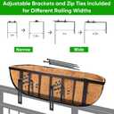 HKZ Deck Balcony Railing Planter Window Boxes - 4 Pack 24 Inch Planter Box, Balcony Planters Railing Hanging, Window Boxes Outdoor Fence Planters
