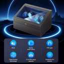 Isili Watch Winder for Automatic Watches, Luxury Watch Winders with LED Light, 6 Watch Winder + 6 Storage Case with Quiet Motor, Gift for Man & Woman (PU Snakeskin) (EXP 09/01/26)