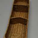 Seagrass Storage Basket 3 Sections Woven Shelf Baskets with Compartment (Natural, 14.6inch x 4.7inch x 3.1inch)