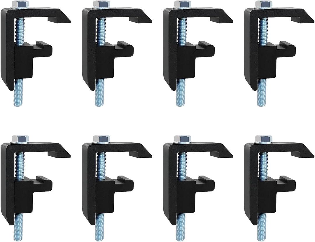 Track System Mounting Clamps, Truck Topper Clamps,for Toyota,Tacoma,Tundra Truck Bed Cover -4PCS Black