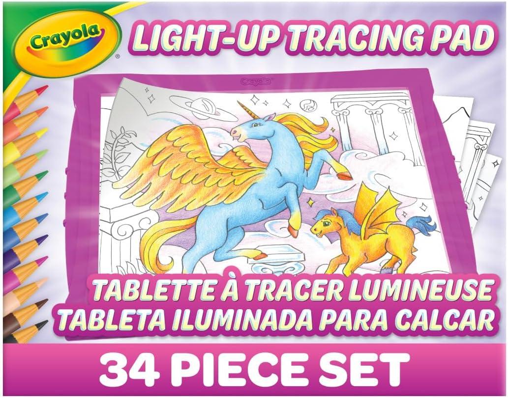 Crayola Light Up Tracing Pad - Pink, Writing & Drawing Art Kit for Kids, Kids Toys & Games, Tracing Light Box, Easter Gifts for Girls & Boys, 6+