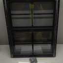 Shed Windows 2 Pack, Chicken Coop Windows 18" x 23" with Tempered Glass and Fiberglass Screen, Flush Mounted Small Window for Shed, Barns, Playhouse, Household, Garage (Black)