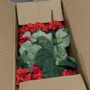 Hananona 12 Pcs Artificial Geranium Flowers for Outdoors Geranium Silk Red Flowers Outdoor UV Resistant Garden Plants Faux Flower for Christmas Home Kitchen Table Centerpieces Decor (12, Red)