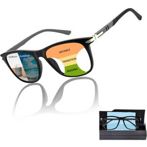 Progressive Multifocal Reading Glasses Photochromic Transition Anti Blue Light UV400 TR90 Indoor Outdoor