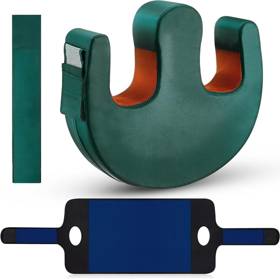 TrelaCo 2 Pcs Bedridden Patient Turning Device Set, Including 1 Turning Pillow and 1 Turning Belt, Prevent Muscle Atrophy for Elderly Seniors Disability Prevention Bed Sore Aid Care(Navy Blue)