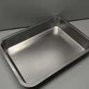 Amibud Low Entry Stainless Steel Cat Litter Box for Kittens, Metal Kitty Shallow Litter Box, Easy Access Kitty Litter Pan Tray, Easy Cleaning -17.72'' Lx 13.78'' W x 2.76'' H