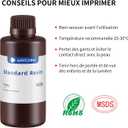 ANYCUBIC 3D Printer Resin Bundle, 405nm High Precision Fast Curing UV Photopolymer Resin for LCD 3D Printing, White+White, 2kg