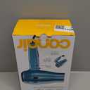 Conair Cord-Keeper Dryer with Folding Handle and Retractable Cord, 1875W Travel Hair Dryer, Ionic Technology, Teal