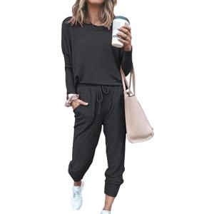 Fixmatti Women Casual 2 Piece Outfit Long Pant Set Sweatsuits Tracksuits (S)
