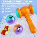 2-in-1 Rolling Ball & Car Ramp Race Track for Toddlers, Hammer Ball Drop Toy for Boys & Girls, Interactive Playset w/Sensor Lights - Montessori STEM Learning Toys for Kids 1-5+ Year Old