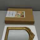 10 x 7 Small Gold Vintage Wall Mirror, Antique Gold Resin Baroque Mirror, Decorative Hanging & Tabletop Mirror