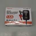 1.5A 6V/12V Car Battery Charger  Automatic Trickle Charger, Battery Maintainer with Overcharge Protection & Temperature Compensation  for Lead Acid, AGM, Gel, Lithium Batteries