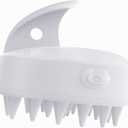 Hair Scalp Massager -Sonic Scalp Scrubber with Soft Silicone Bristles for Hair Growth & Dandruff Removal, IPX6 Waterproof Hair Shampoo Brush for Scalp Exfoliator (White)