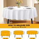 10-Pack White Round Tablecloths, 90 Inches, Stain-Resistant Polyester for 4-5 Ft Round Tables - Washable Table Covers for Weddings, Banquets, Birthday, Parties, Events