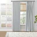 SHINELAND 108 Inch Blackout Cream Curtains, 9FT Thermal Insulated Pinch Pleated Drapes for Living Room Bedroom, 2 Panels Set, 9 FT Length 40'' W x 108'' L, Light Grey