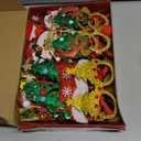 Max Fun 24pcs Christmas Glitter Party Glasses Frames with 24 Designs Decorations Accessories for Christmas Party Favors Holiday Favors (One Size Fits All)