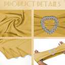 100PCS Spandex Stretch Gold Chair Sashes Bows Universal Elastic Chair Cover Bands Ties with Buckle Slider for Wedding Party Birthday Reception Event Banquet Decoration(Gold)