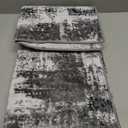 Modern Abstract 3x5 Rug for Entryway, Non Slip Machine Washable Area Rug, Soft Low Pile Ultra Thin Distressed Doormat for Indoor Entry, Kitchen, Dorm, Living Room, Bedroom, Grey