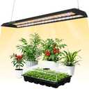 Full Spectrum Grow Lights for Indoor Plants 60W LED Grow Lights for Seed Starting 4/8/12H Timer and 10 Dimming Levels Height Adjustable and Energy Efficient for Seedling Veg Bloom All Growth Stages
