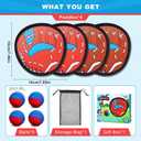 Toss and Catch Ball Game Outdoor Toys for Kids Baseball Pool Yard Outside Game Toys for Boys and Girls, Toddler Baseball Training Glove with 4 Paddles and 4 Balls