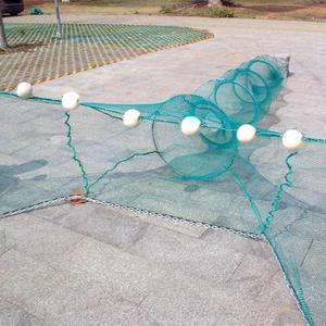 Lawaia Crawfish Trap Fish Net Collapsible Portable Minnow Folded Cast Net With Float and Chain for Shrimp, Lobster, Crab (10M)