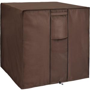 AC Covers for Outside Unit Air Conditioner Covers for Outdoor Winter Fits up to 24 x 24 x 22 inches (Brown)