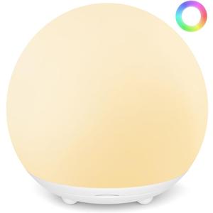Egg Light for Nursery,2600mAh Battery with 150-Hour Runtime,3000K Warm Light&RGB 16 Colors,Stepless Dimming,Reading,Kids' Bedroom&Party Ambiance Decor,Travel&Gifts (White)