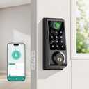 Smart Door Lock Deadbolt Lock, Keyless Entry Door Lock, Fingerprint and Code Access, App Control, Touchscreen Keypad Deadbolts, Auto Lock