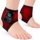 1 PCS Cordless Ankle Massager for Pain Relief, Foot Massager for Neuropathy, Ankle Heating Pad with Massage, Foot Ankle Massager, Heated Foot Massager, 3 Heat Levels, 3 Massage Modes, Black