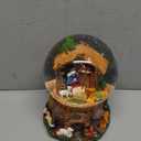 Christmas Snow Globe Musical  Nativity Water Snowglobes Large Snow Globes with 7 Change Colors LED Light Change Music Box Home Christmas Decor for Kids