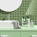Alwayspon 10 Sheets 10"x10" Green 3D Vinyl Backsplash Tiles, Self-Adhesive Peel and Stick Wall Tile Stickers Stick on Subway Tiles for Kitchen Bathroom Wall
