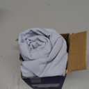 MIULEE Decorative Linen Check Throw Pillow Covers Neutral Farmhouse Vintage Pillow Covers 20x20 Set of 2 Boho Modern Home Decor for Sofa Couch Bedroom Cushion Coastal Blue