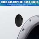X AUTOHAUX Black Fuel Tank Cover Door Gas Filler Cover Replacement Accessories for Dodge for Ram 2010-2017