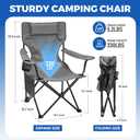 Camping Chairs 2Pack Beach Outdoor Chair for Adults Folding Lawn Chair with Cup Holder, Adjustable Backrest and Carry Bag for Tailgating, Beach, Fishing, Gift for Christmas