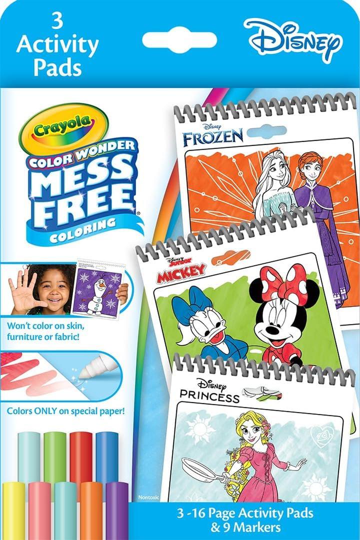 Crayola Disney Color Wonder Bundle (3 Pack), Stocking Stuffers for Kids, Toddler Mess Free Activity Pads & Markers, Disney Coloring Toys, Holiday & Christmas Gifts, 3+