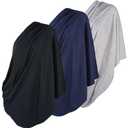 3 Pack Nursing Covers for Breastfeeding Soft Infinity Scarf, Privacy Cover-Up Shawl Lightweight, Breathable Nursing Wrap (Navy Blue, Grey, Black)