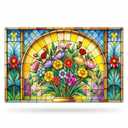 fzxwyishu Tempered Glass Backsplash for Kitchen,Stove Splashback Protector Mosaic Window Design | Heat-Resistant Splash Board, Kitchen Wall Decoration
