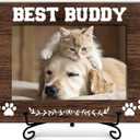 Dog Lovers Picture Frame, Best Buddy Photo Frame, Gifts For Dog Lover Dog Mom Dog Owner Women, Loss of Dog Sympathy Decor Gift, Dog Remembrance Gift, Home Office Pet Frame With Stand -17