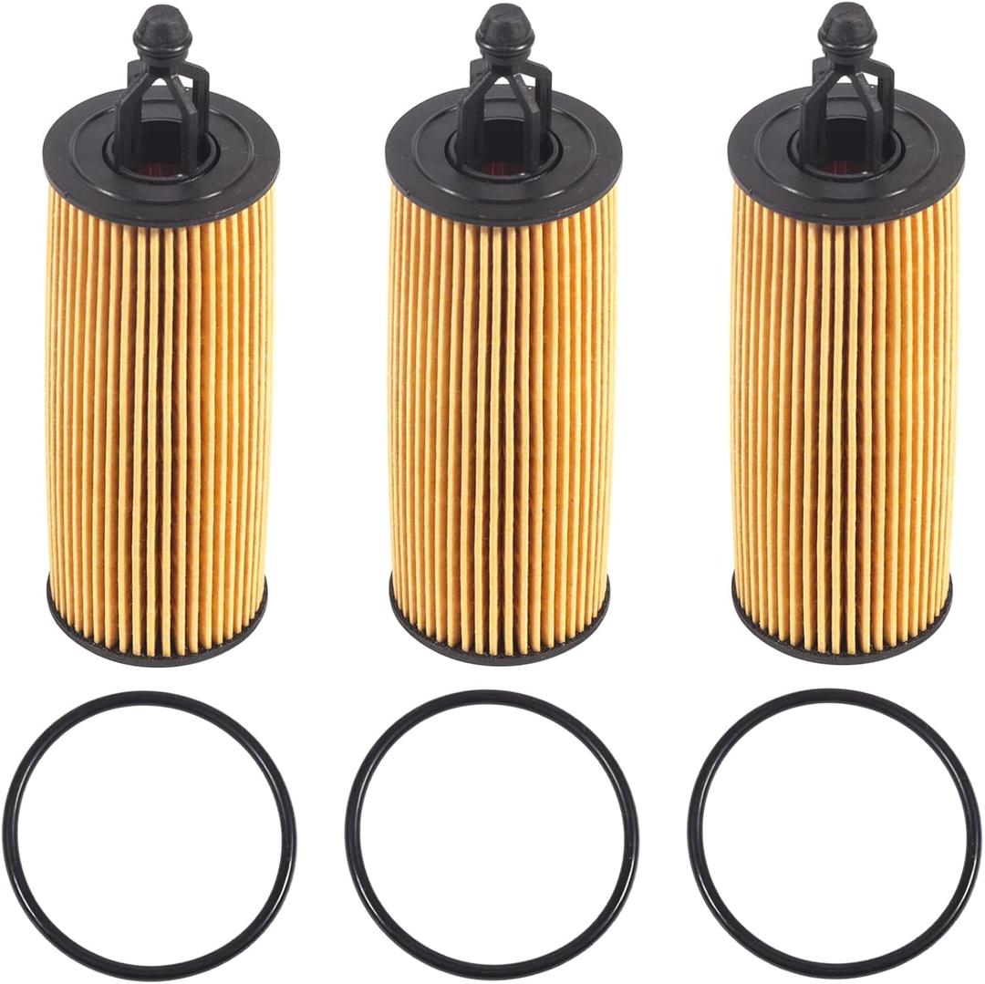 68191349AC Oil Filter for Jeep Grand Cherokee 3.6 Wrangler JK Chrysler 300,Durango Grand Caravan Journey Ram 1500 2500 3500 3.6L 2012 2013 2014 2015 2016 2017 2018-2021 68191349AA, 68191349AB 3Set.