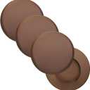 uxcell Round Bar Stool Covers, 4 Pack Round Seat Cover Dia.11-14", High Stretchy Circle Stool Cover for Chairs Stool Slipcovers, Brown