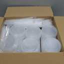 50 Set Clear Plastic Cups 24 oz Ice Cream Buckets with Lids and Straws Disposable Drink Cups Cocktail Pails with Handles for Outdoor Holiday Travel Beach Birthday Pool Party Supplies