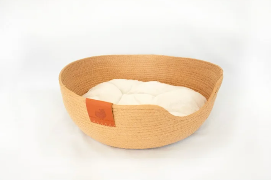 Friends of Normie Wicker Cat Bed