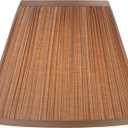 Aspen Creative 32072, Hardback Empire Transitional Spider Lamp Shade, Mushroom Pleated Sienna Brown, 7" Top x 13" Bottom x 10" Slant