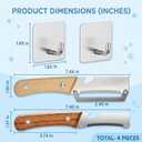 4-Piece Stainless Steel Set with Wood Handle for Efficient Food PreparationMultifunctional Vegetable Peeler, Zero Snag Wooden Peeler, Zero Snag Wooden Kitchen Tool
