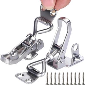 Marinebaby 2PCS Toggle Latch Clamp Stainless Steel Cabinet Hinge Lockable clamp, Boat Anti Rattle Latch