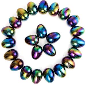 JOYIN 2.3'' Easter Eggs, 24 Pcs Plastic Eggs Metal Color for Filling Specific Treats, Colorful Easter Theme Party Favor, Classroom Prize Supplies