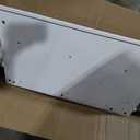 YITAHOME Executive Desk with Hutch and Drawers, Farmhouse Computer Desk with Power Outlet & LED Lights, Home Office Desks with Storage Shelves, Storage Cabinet with Glass Door, White & Black